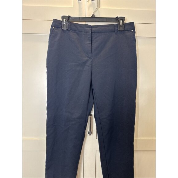 Jones New York Grace Ankle Pants Size 6 Women's Slim Fit Navy Blue - Picture 2 of 14